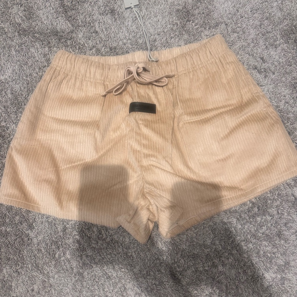 Essentials Fear of God High Waist Beige Women's Shorts New With Tags